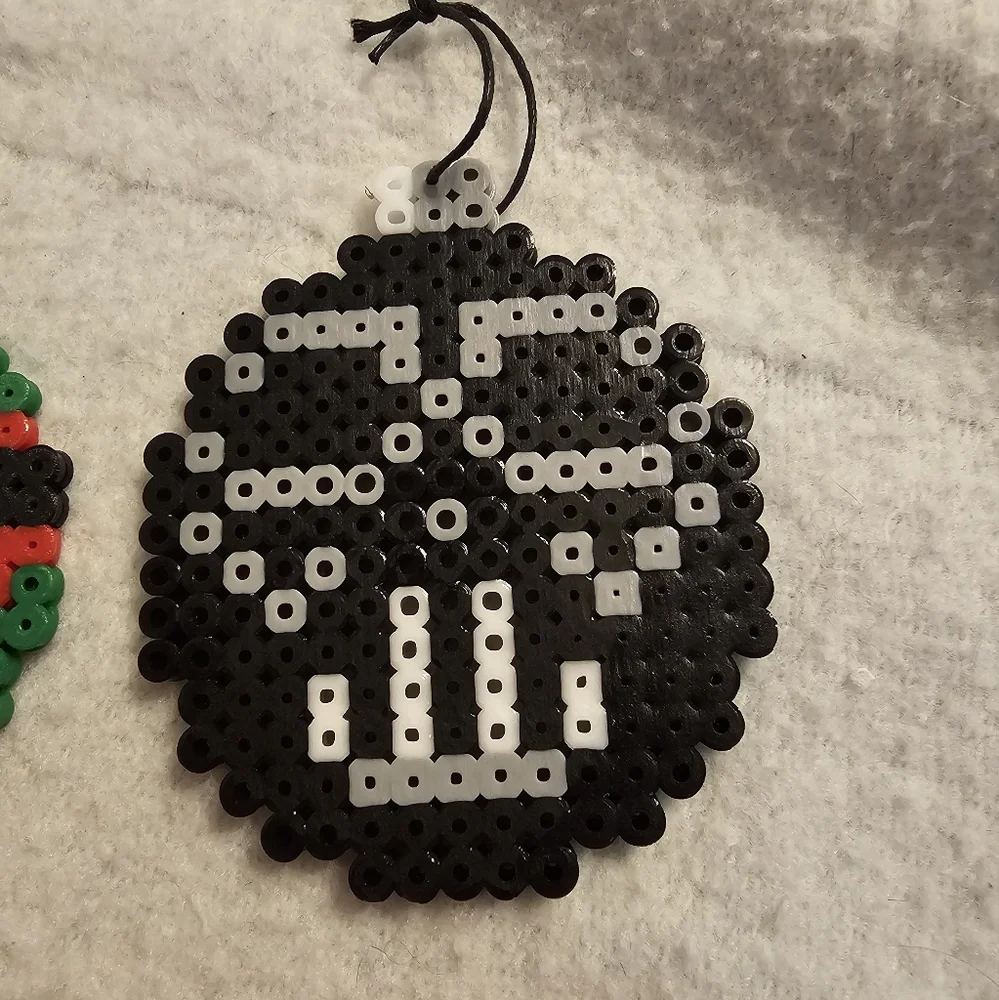Handmade Perler Star Wars Dark Side Ornament Set With Darth Vader And Boba Fett